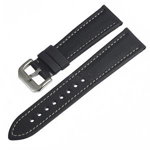 Correas de Reloj de Nylon Tejido Negro de Lujo, Resistentes al Sudor y Ligeras, para Galaxy <span class=keywords><strong>Huawei</strong></span> Band 20mm 22mm, Venta al Por Mayor - Product Image 4