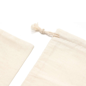 ถุงผ้าฝ้ายเนื้อนุ่มแบบมีเชือกผูกสำหรับใส่เครื่องสำอาง เครื่องประดับ และบรรจุภัณฑ์ของขวัญชิ้นเล็ก - Product Image 4