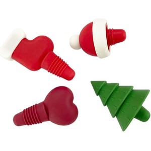 Tapón de Botella de <span class=keywords><strong>Vino</strong></span> de Silicona Creativo, Moderno y Minimalista con Diseño de <span class=keywords><strong>Caperucita</strong></span> <span class=keywords><strong>Roja</strong></span> Navideña, Regalo Navideño - Product Image 1
