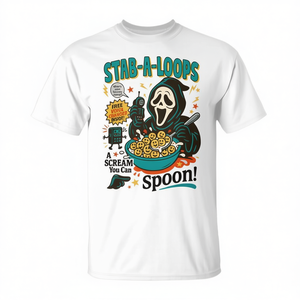 T-shirt Stab A Loops Horror Cereal Box Halloween Killer Breakfast - Product Image 2