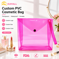Trousse de Toilette Transparente en PVC pour Voyage, Sac de Maquillage DIY, Pochette de Rangement Transparente pour Maquillage, Sacs Organisateurs Fonctionnels pour Articles de Toilette et de Bain