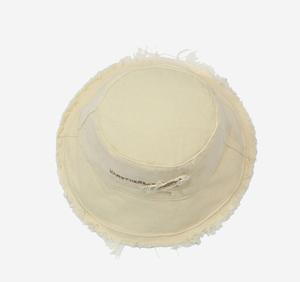 Syh1723 Nuovo Cappello da Sole alla Moda con Lettere, Cappello da Pescatore con Bordo in Pelliccia Effetto Invecchiato, Stile Retrò, Protezione Solare UV, Cappello a Secchiello - Product Image 5