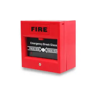 Factory Price Conventional Fire Alarm Emergency Door Release Glass Break Manual Call Point Panic Button Switch With Cover