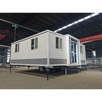 2023 bâtiment de vie de luxe mobile maisons extensibles conteneur préfabriqué maison en conteneur pliant avec remorque