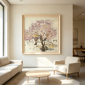 Silk Screen Painting Handmade Artwork for Living Room Bedroom Wall Art Home Decor Artwork House Hotel <b>Framed</b> Decoration Interior - Product Image 3