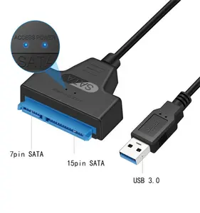 Adaptador USB 3,0 SATA 3, Cable Sata a USB 3,0, compatible con disco duro externo HDD SSD de 2,5 pulgadas