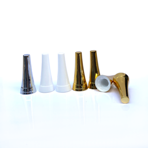 PP Plastic Screw Cap <b>Bottle</b> Closure <b>with</b> Easy Open for Cosmetic Packaging Reusable White <b>with</b> Transparent <b>Top</b> and Silver Beads - Product Image 3