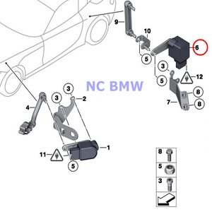 เซ็นเซอร์วัดความสูงด้านหลัง Poyracing สำหรับ Volvo S60 S80 อะไหล่ปรับช่วงล่างไฟหน้าซีนอน Has05 - Product Image 5