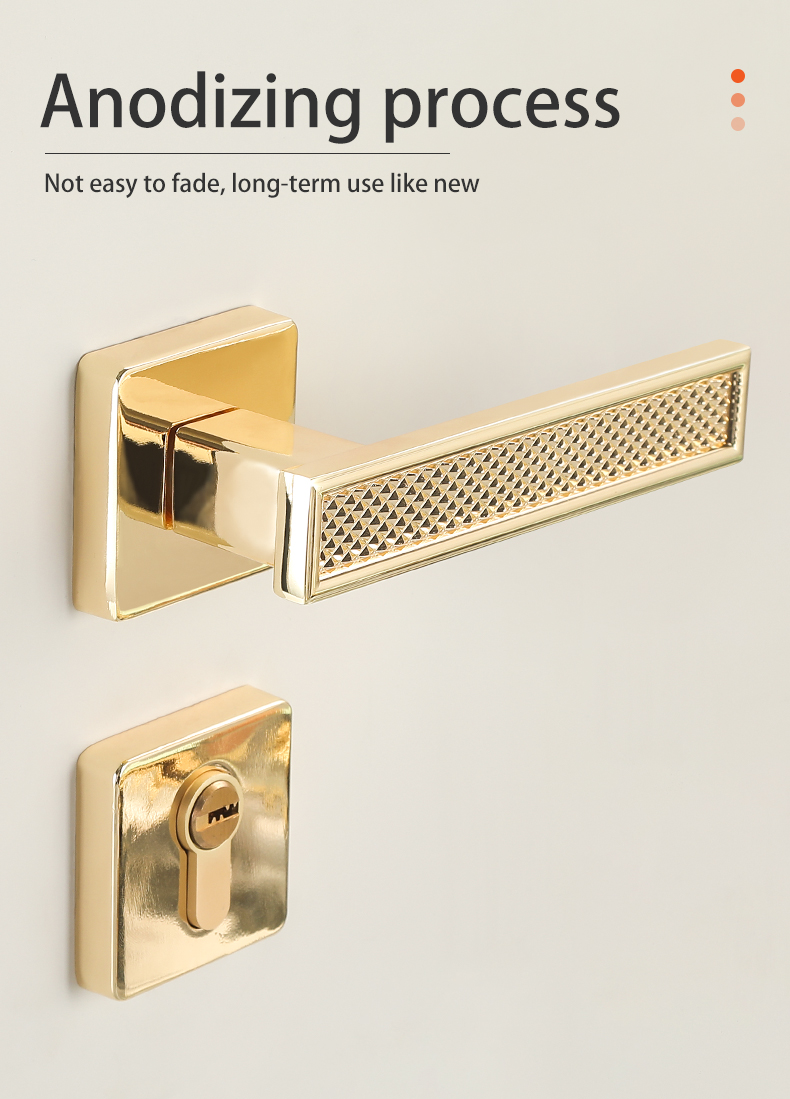 Modern European Design Hotel Bedroom Sliding Door Hardware Lever Handle Locks