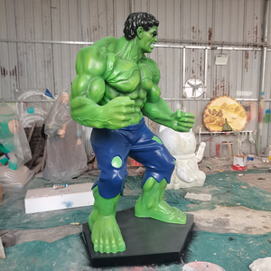 Famoso superhéroe película figuras de acción hombre musculoso fibra de vidrio tamaño real <span class=keywords><strong>Hulk</strong></span> estatua resina escultura para decoración interior - Product Image 2
