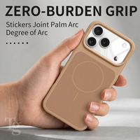 Coque de téléphone en silicone liquide magnétique style Ins avec protection d'appareil photo et recharge sans fil pour iPhone 17 Pro Max 16 Pro 15 14
