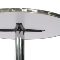 Table ronde pliante en aluminium de hauteur bar, au design minimaliste, pour ferme, hôtel, terrasse extérieure, cuisine, atelier
