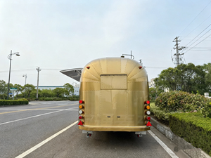 Food Catering Trailer Burger Vans Hotdog Taco Truck Stainless Steel Round Food Cart <b>Small</b> Food Trailer - Product Image 2