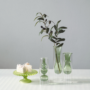 Vasi di fiori Piccolo Nordic Pianta Del Germoglio Moderno Chiaro Decorazione Di Lusso Della <span class=keywords><strong>Rosa</strong></span> di Cerimonia Nuziale Variopinto del Metallo di Vetro Vasi di Fiori Per La Decorazione Domestica - Product Image 2