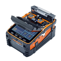 Empalmadora de Fusión de Fibra Óptica AI-9 de 6 Motores con Alineación de Núcleo SC FTTH, Empalme Rápido en 5s, OPM, VFL, Batería de 7800mAh para Construcción de Líneas Troncales