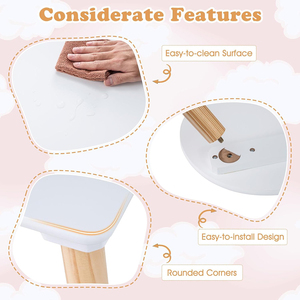 Table et <span class=keywords><strong>chaises</strong></span> pour enfants en forme de fleur, ensemble de table d'activités en bois pour tout-petits, pour la lecture et l'apprentissage - Product Image 5