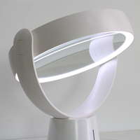 Nouveau miroir de courtoisie éclairé double face rond miroir de maquillage LED de bureau rechargeable pour chambre à coucher