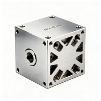 Bloc de collecteur de liquide en acier inoxydable MAX 30L/min, usiné CNC de haute précision, pour le contrôle industriel des fluides pneumatiques/hydrauliques