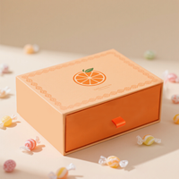 Mini boîte d'emballage rectangulaire jetable en carton de 1 mm d'épaisseur pour aliments, chocolats, bonbons, snacks, cadeaux, avec gaufrage et attache-cordon