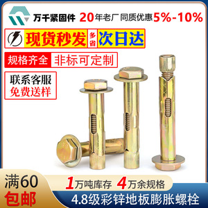 Wedge Anchors 4.8 Grade Color Zinc Plated Metric Coarse Thread Concrete Anchors Expansion Bolts OEM Support - Product Image 4