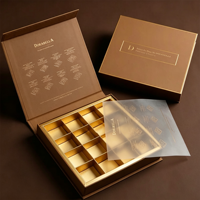 Hersteller Maßgefertigte Quadratische Harte Luxus-Geschenkbox mit Goldfolien-Logo für Schokolade und Produkte