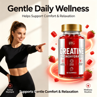 SYC BIO Créatine Monohydrate Gummies Bien-être Musculaire Complément Quotidien 60 Unités Fraise 1250mg Prix Usine Marque Privée OEM