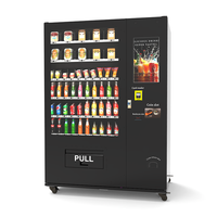 Distributeur Automatique Réfrigéré de Boissons et Snacks avec Écran Tactile 22 Pouces, Port de Retrait Antivol et SDK