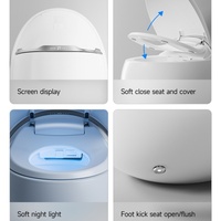 WC intelligent K17 110/220V, toilette électronique intelligente à ouverture automatique du couvercle, lavage à l'eau chaude, forme d'œuf, toilette japonaise intelligente