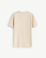 T-shirt tricoté à manches courtes col rond décontracté pour homme en polyester/coton, écologique, anti-boulochage et infroissable