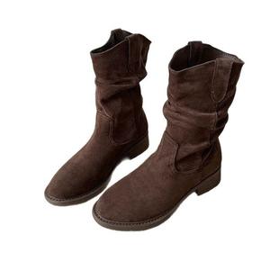 Bottines plateforme tendance pour femmes, style polyvalent et décontracté, semelle épaisse pour augmenter la taille et fonction antidérapante - Product Image 1