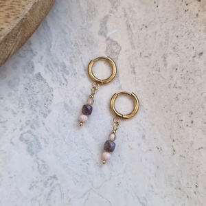 Boucles d'oreilles pendantes exquises et tendance, dernières nouveautés en gros, bijoux faits main pour femmes, perles entretoises en acier inoxydable et pierre naturelle - Product Image 4