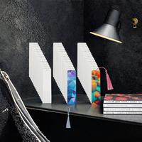Marque-pages modernes vierges pour sublimation, en aluminium, personnalisables avec logo, pour transfert thermique, en gros, avec trou, pompons colorés, pour artisanat