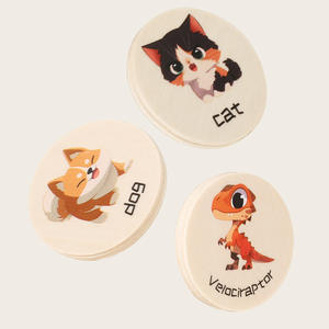 Juego de combinación de memoria de juguete educativo para niños con chips de madera, rompecabezas de embalaje de tubo de papel redondo - Product Image 4