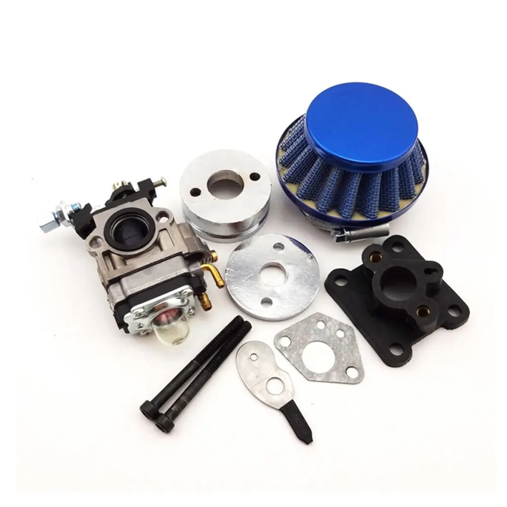 Vàng Hiệu Suất Bộ Chế Hòa Khí Carb Bộ Lọc Không Khí Ngăn Xếp Kit Cho 47cc 49cc Mini Moto ATV Pocket Xe Đạp Xe Máy Motocross