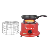 Réchaud à gaz multifonctionnel moderne en acier inoxydable pour la cuisine et le chauffage en extérieur, 3600W