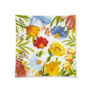 Plateau en verre Excelsa Blooming 30 cm, motif floral multicolore - Product Image 1