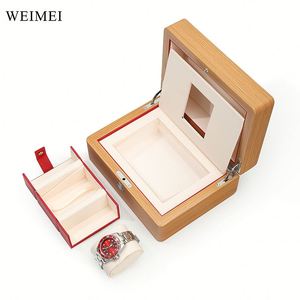 WEIMEI Boîte à montres en bois Logo personnalisable Boîte cadeau carrée Marque d'usine - Product Image 3