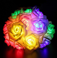 Lampu LED Bunga Mawar Romantis, Lampu Dekorasi Hangat untuk Dekorasi Rumah, Pernikahan, Liburan, dan Hari Valentine