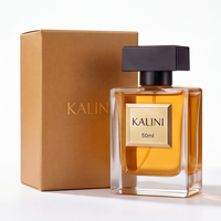 Atomiseur à fine brume en verre vide de 50 ml avec logo personnalisé, emballage de parfum personnalisé, flacon de parfum de luxe avec boîte