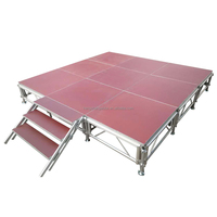 Plate-forme de scène portable en aluminium avec escalier