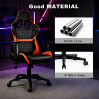 Chaise de jeu ergonomique en cuir personnalisée, pliable, avec fonction de massage, style exécutif, pour les joueurs, vente en gros