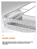 Plafonnier moderne minimaliste de haute qualité - Plafonnier carré en métal nordique réglable, plafonnier LED pour chambre à coucher, intérieur