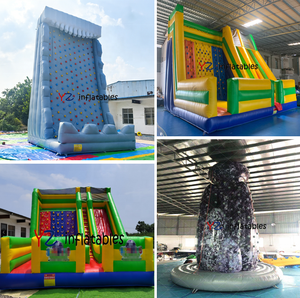 Muro de Escalada Inflable Gigante con Tobogán Doble, Obstáculo Inflable de PVC de 0.55mm, Juego de Obstáculos Inflables para Niños - Product Image 2