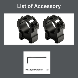 Anneaux de montage en aluminium BANGBANG pour tube de 1 pouce, hauteur centrale de 1,0 pouce avec vis double rangée (noir) - Product Image 5