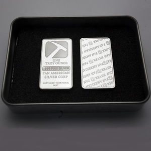 FS-manualidades de Metal, forma rectangular, lingote plateado <span class=keywords><strong>999</strong></span>, barra de plata fina de 1 OZ - Product Image 4