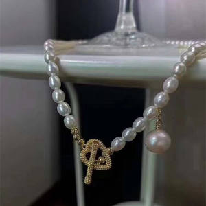 Collier de perles rondes en eau douce naturelles de 3-4 mm, forte brillance avec légères imperfections, chaîne de perles, perles en vrac pour le bricolage - Product Image 3