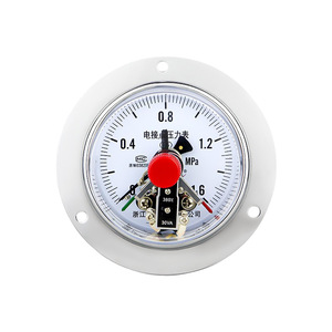 YXC100ZT Axial Pressure <b>Gauge</b> with Edge Contact Electrical Contact, Assisted Remote Transmission, Stainless Steel Electrical - Product Image 1