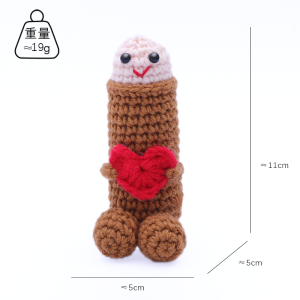 Jouets en crochet faits main transfrontaliers très populaires, poupées amusantes en coton laitier, jouets en tricot, poupées en crochet amusantes à l'énergie positive - Product Image 6