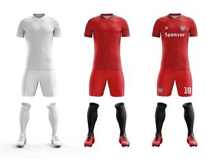 Kit Uniforme da <span class=keywords><strong>Calcio</strong></span> Personalizzato per Squadre, MOQ Basso 1 <span class=keywords><strong>Set</strong></span>, Campione Rapido in 7 Giorni, Asciugatura Veloce 160 g/m², con Stampa Digitale OEM - Product Image 2