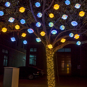 Luce luminosa del pianeta dello spazio del cielo stellato della luna a Led per la luce del pianeta per la festa in giardino per feste all'aperto - Product Image 6